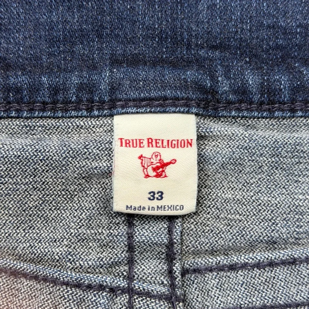 True Religion Rocco Flap Jeans Mens 33 Blue Good Relaxed Skinny N7Y4B52W01696
